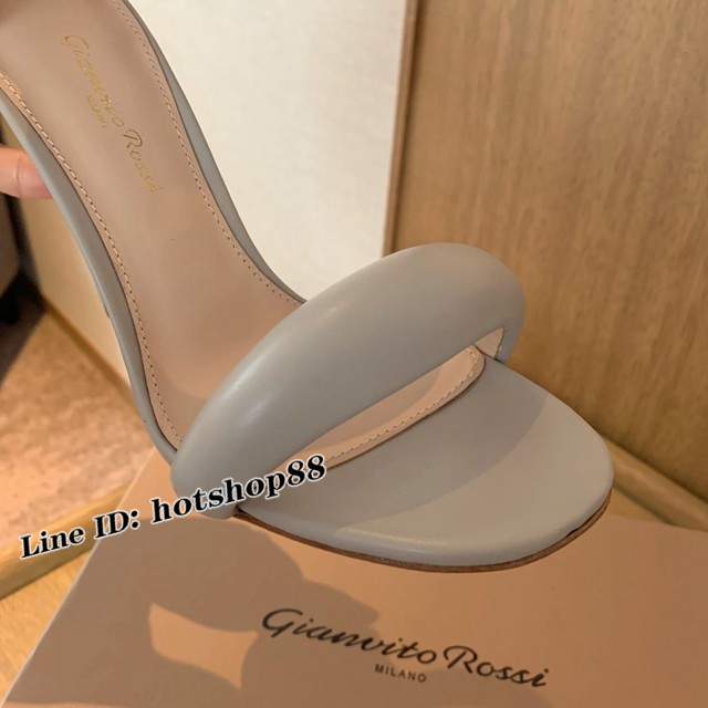 Gianvito Rossi專櫃款一字帶涼鞋 定制羊皮女士拖鞋 dx3602